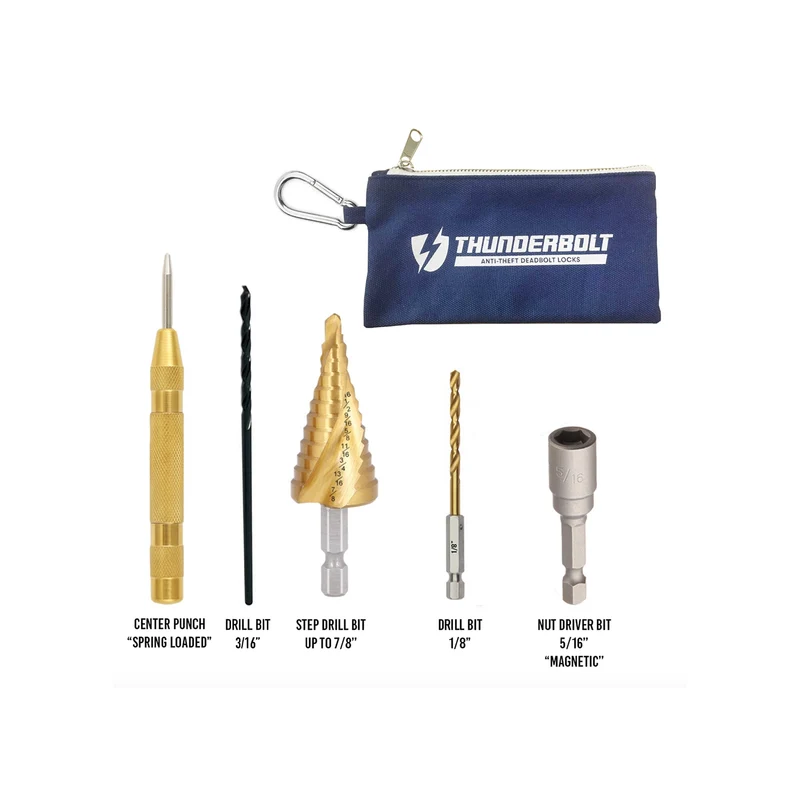 Drill Bit Kit for Thunderbolt Lock Installations