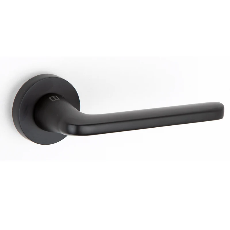 Poignée rosace ronde en aluminium RS-310 noire