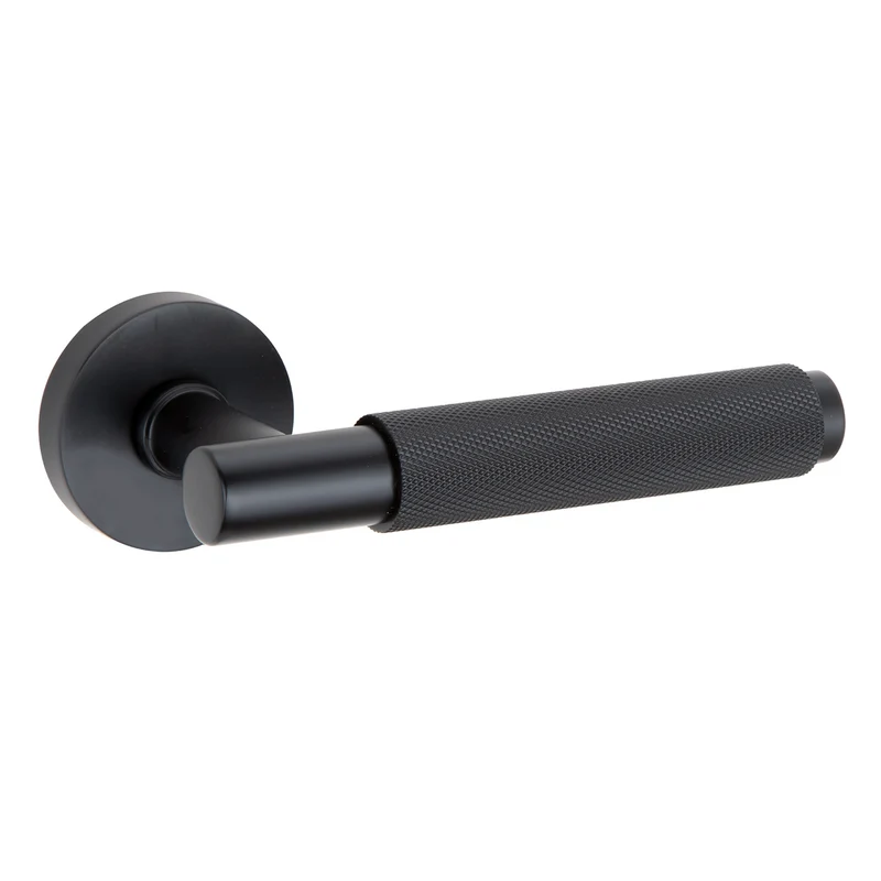 Bouton de porte rond en Zamak noir RS-510
