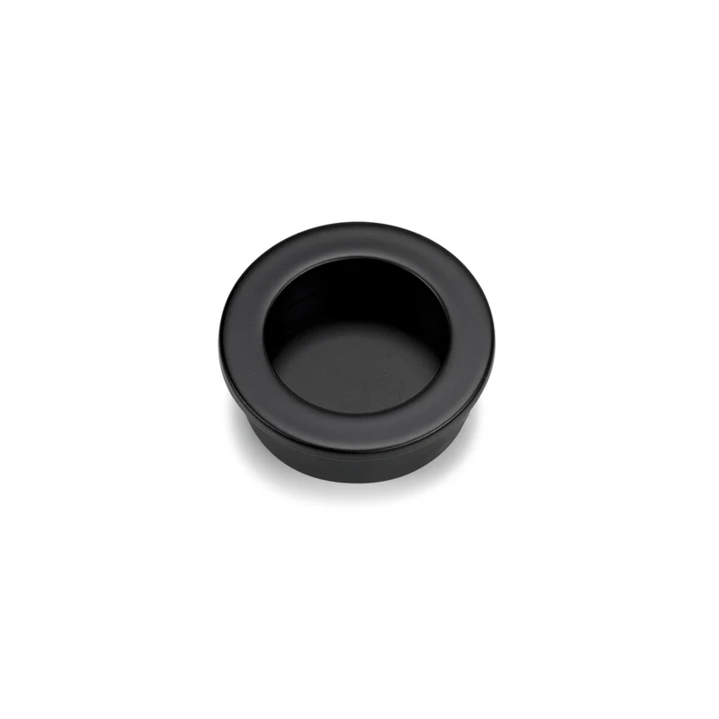 Poignée noire ronde 3512 de Ø30mm à encastrer pour meubles et armoires