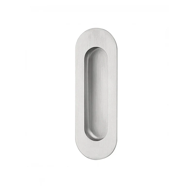 Tirette ovale 40x120 pour porte coulissante en acier inoxydable