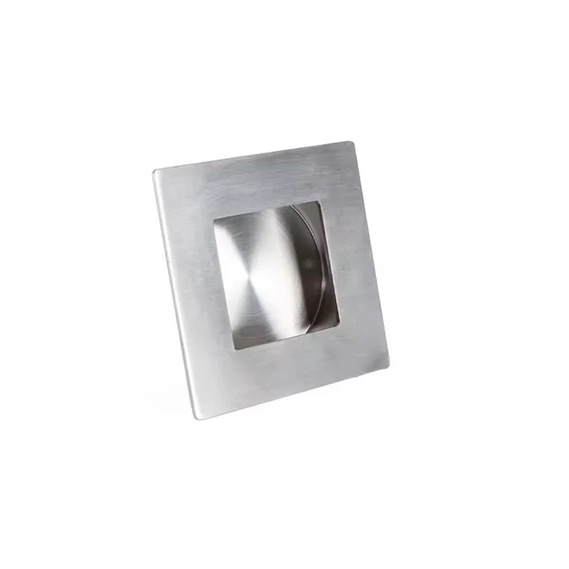 Poignée cuvette carrée 50x50 pour porte coulissante en acier inoxydable