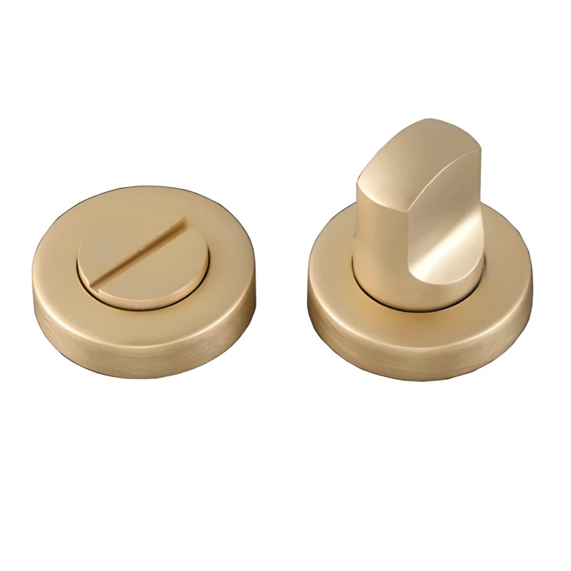 Bouton de condamnation de 35 mm de diamètre en finition or mat pour portes