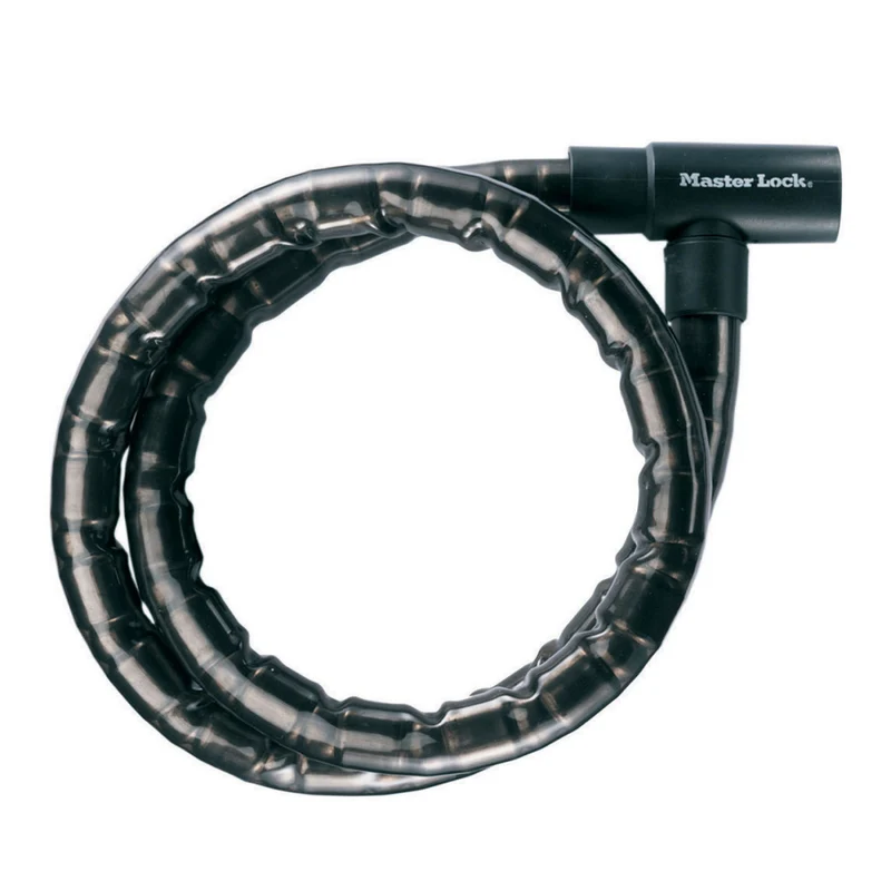 1,2m long x 22mm diameter keyed armoured cable lock; black