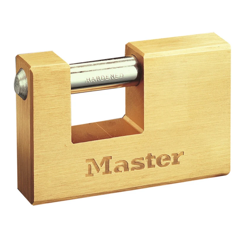 85mm wide solid brass body padlock