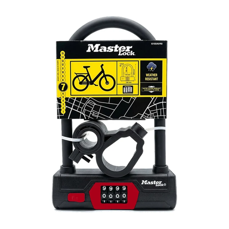 Heavy Duty Hardened Steel Combination D-Lock