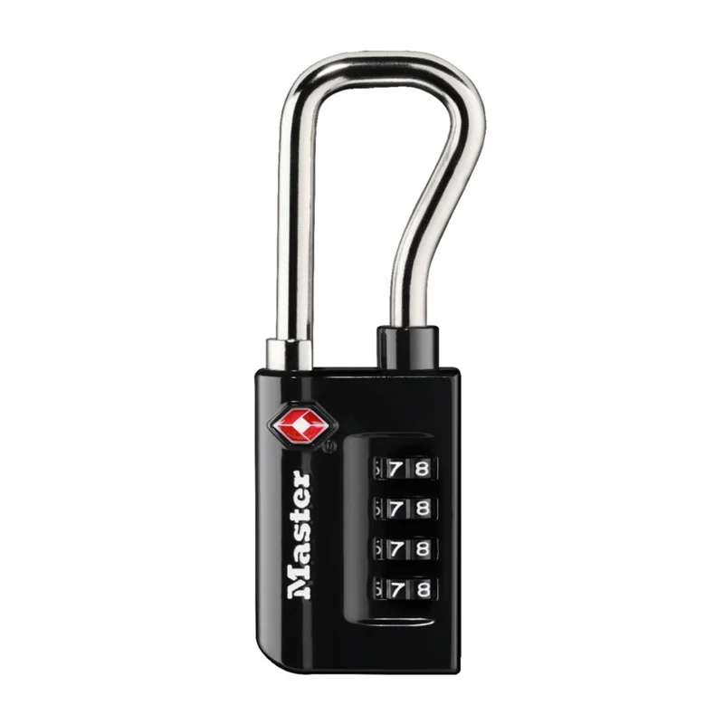 35mm wide set your own combination TSA Approved luggage padlock with extended reach shackle