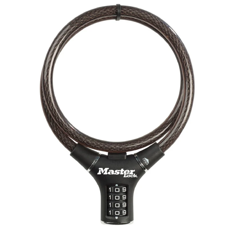 90cm long x 12mm diameter set your own combination cable lock; black