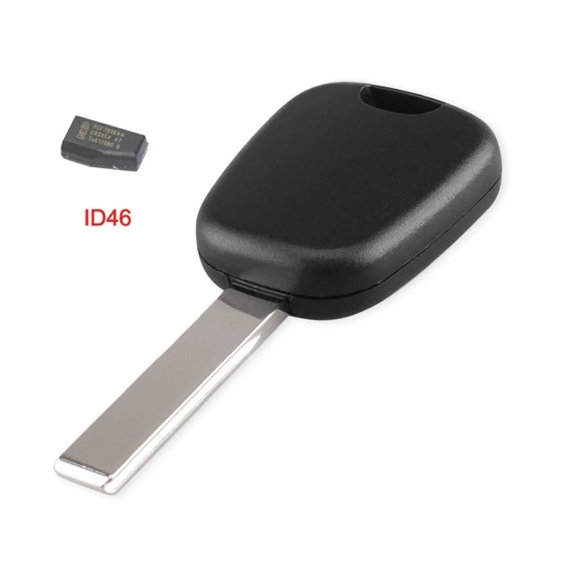 Clé Vierge avec Transpondeur Chip ID46 et Lame Vierge HU83 - Compatible Peugeot 2002-2017