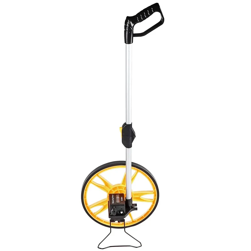Heavy Duty Foldable Mechanical Distance Measuring Wheel With Precise Dial Display And Non Slip Flexible Rubber Wheel For Tracing Driveways Marking Pastures Or Paving Projects Made For The Daily Grind