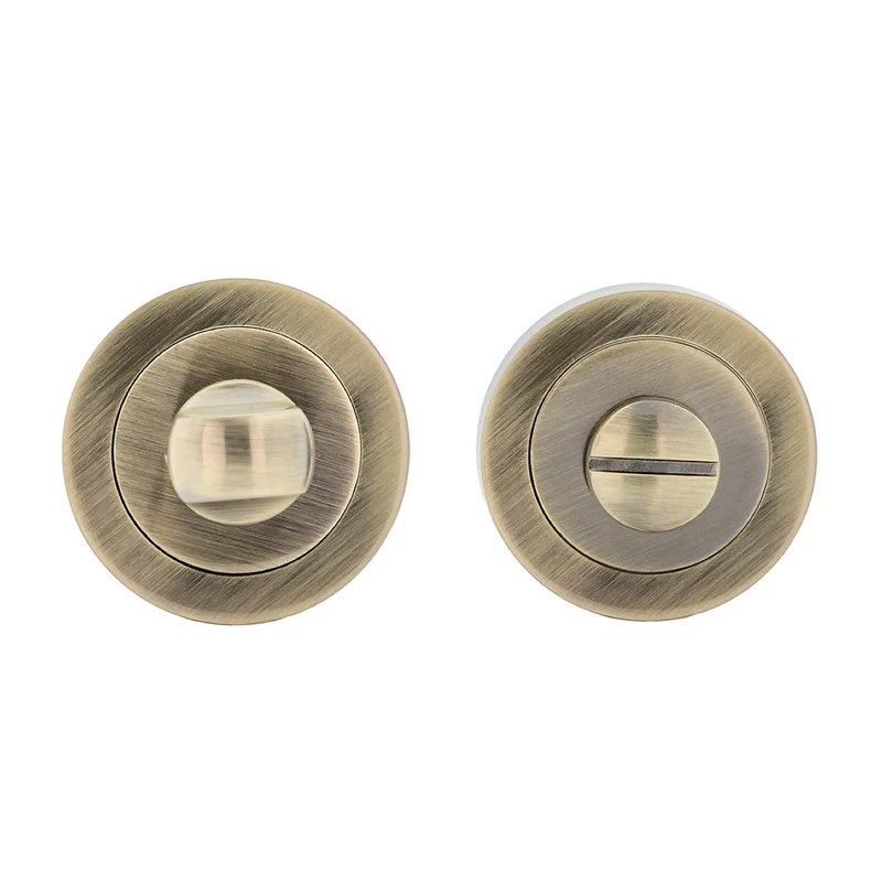 Condamnation en zamak avec rosace ronde de 50mm en finition cuir