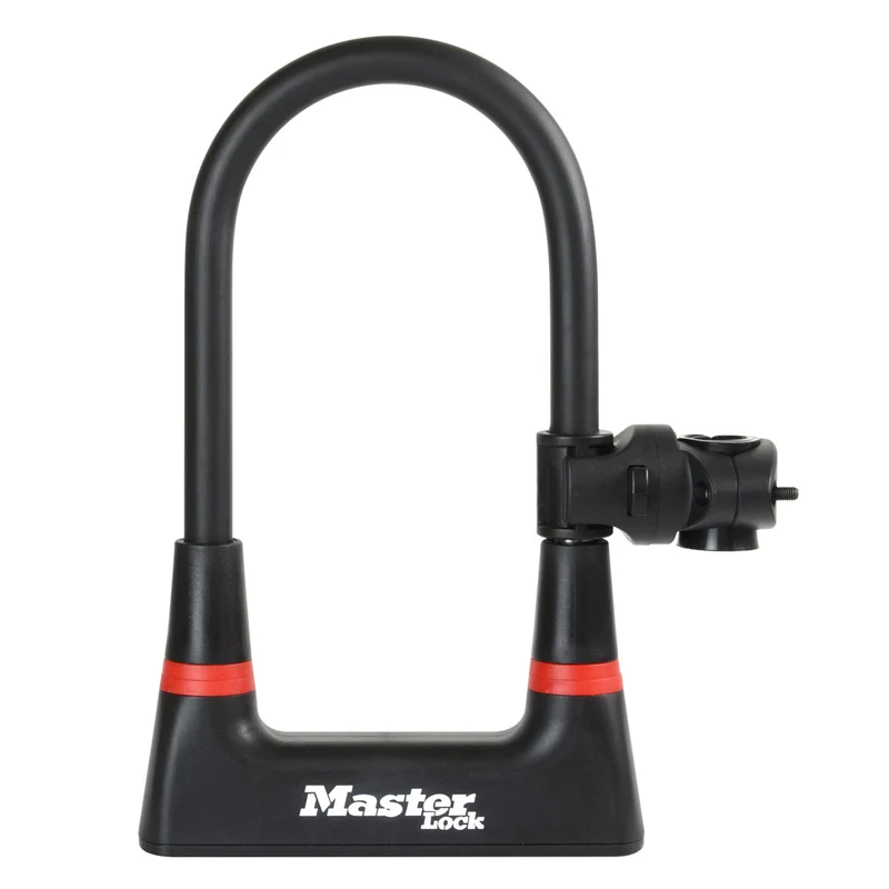 10cm wide hardened steel u lock with 21cm shackle length; black