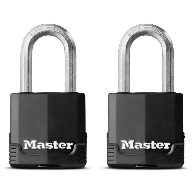 49mm wide Excell® covered laminated steel padlock with 38mm long shackle; 2 pack