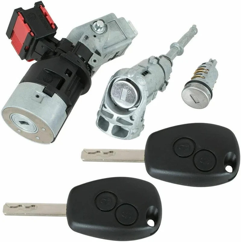 Kit Complet Neiman et Serrure pour Renault, Dacia, Nissan, Opel avec serrure porte et coffre