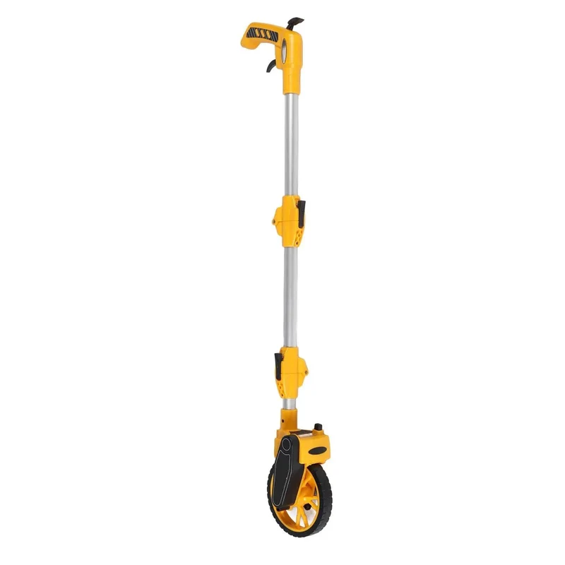 Slick Heavy Duty Distance Measuring Wheel With Hella Precise Readings Up To 9999 Point 9 Meters Smooth Rolling Tread For Landscaping Pros And Diy Crews Reliable Portable Tool That Makes Long Job Sites Easy To Measure Without The Hassle