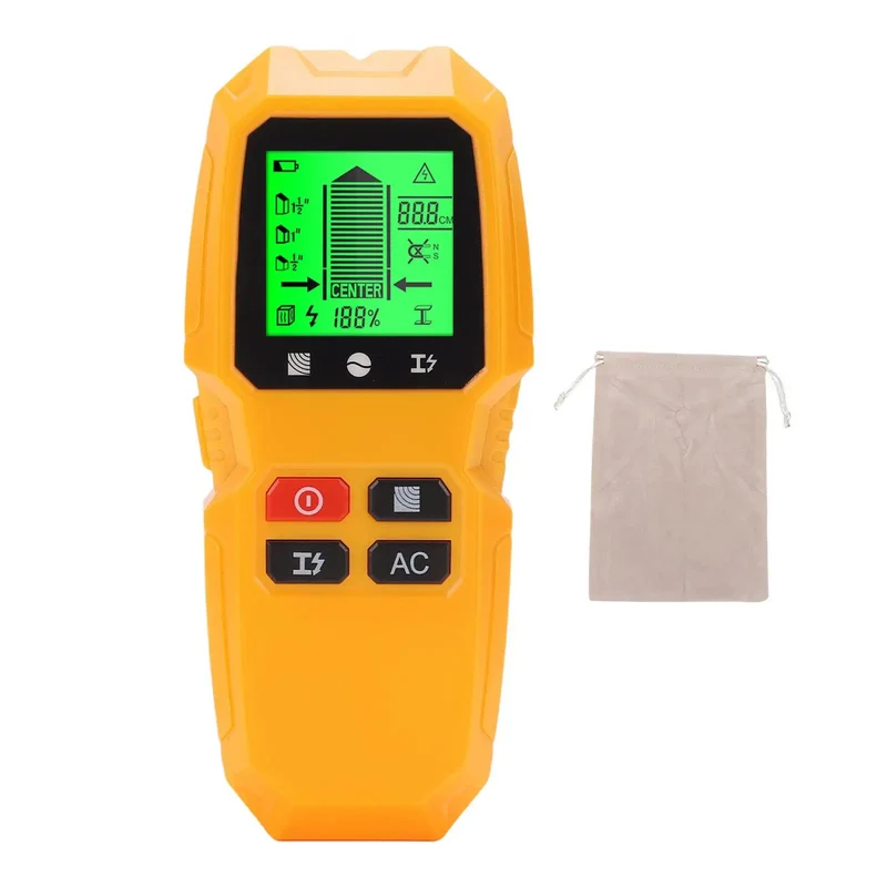 5 In 1 Stud Finder Wall Scanner Nail On Accuracy Professional Grade Easy Grip Design Wood And Metal Beam Detector Live Ac Wire Locator Drywall Scanning Tool No Sweat Tv Setup Companion