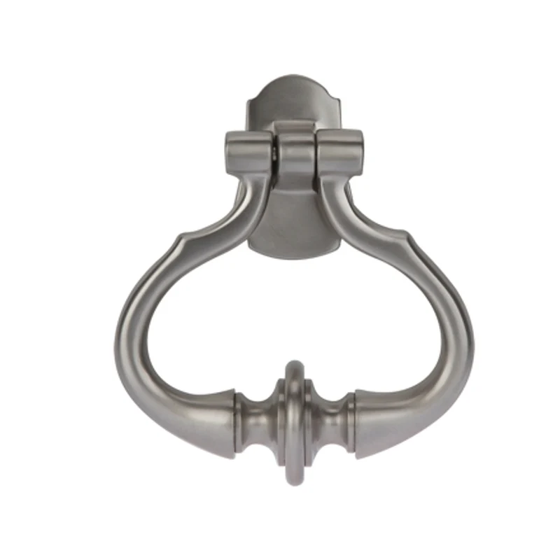 Heurtoir rustique en laiton avec finition nickel satiné