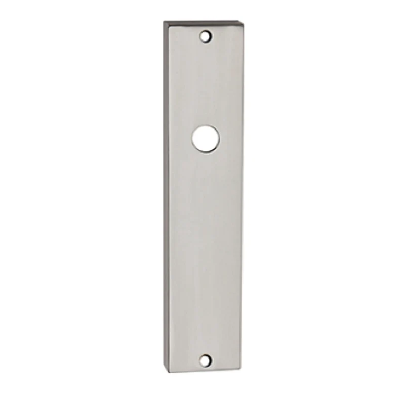 PLATINE rectangulaire pour montage de poignée, finition NICKEL satiné.