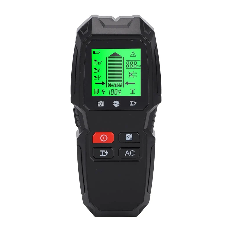 5 In 1 Wall Scanner And Multi Functional Stud Finder With Bright Lcd Readout For Smoothly Catching Wood Ac Wiring Metal Cables Joists Inside Drywall Delivers Hassle Free Depth Mapping And Zero Guesswork Drilling Accuracy For Quick Installations