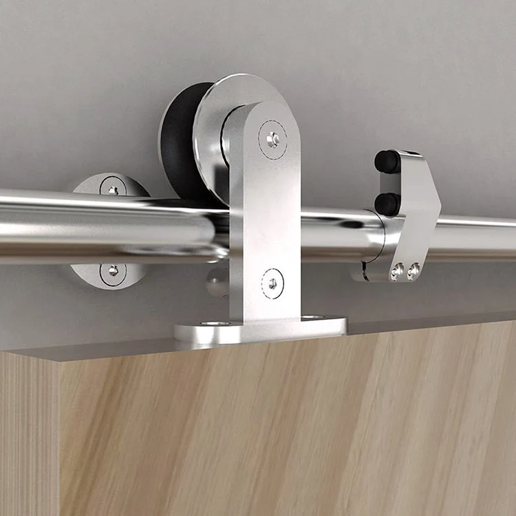 Quincaillerie en acier inoxydable pour porte coulissante extérieure en bois