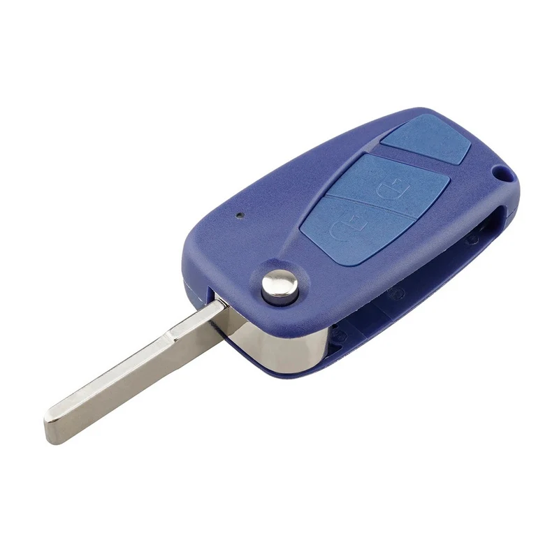 Clé télécommande vierge ID46 2 bouton POUR FIAT FIORINO CUB0 PUNTO GRANDE PUNTO bleu Bsi delphi