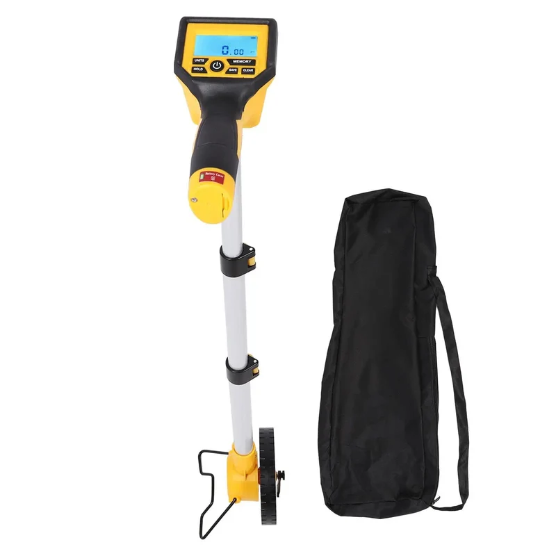 Digital Display Measuring Wheel As Your Squad Ready Rolling Odometer For Dead On Lot Measurements And Job Site Distances With Glowing Backlit Panel Quick Unit Swap And Memory Recall