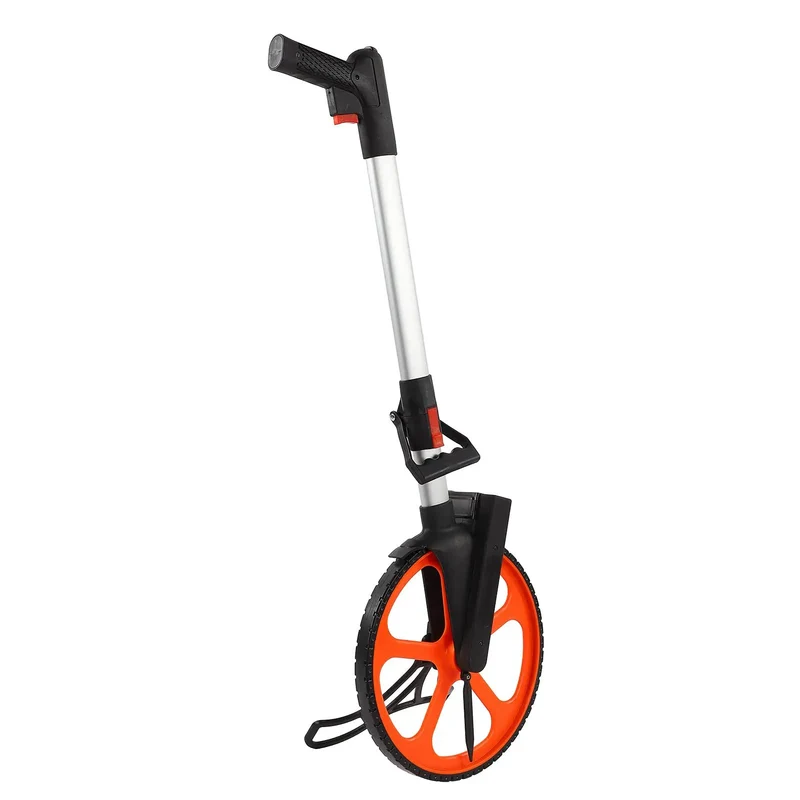 Heavy Duty Hand Measuring Wheel With Mechanical Distance Counter For Site Layout Lightweight Aluminum Frame Delivers Knockout Durability And Dead Simple One Handed Operation With Zero Battery Drama Tracking Each Yard On Your Job