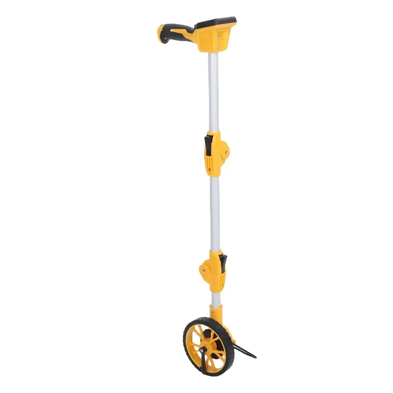 Portable Digital Measuring Wheel Built For On The Fly Yardage Tracking And Quick Memory Recall Scores Accurate Readings In Feet Inches Meters And Centimeters With A Bright Backlit Display