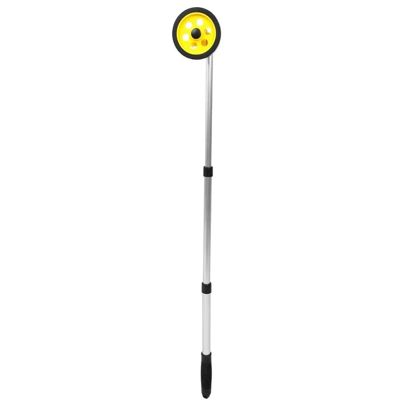 Heavy Duty Measuring Wheel With Smooth Tracking For Garden Layouts Features A Quick Push Button Reset For Instant Zeroing Saves Project Time Without Dial Hassle Durable Rubber Tread Rolls Over Grass Or Concrete While Giving You Hella Accurate Distance