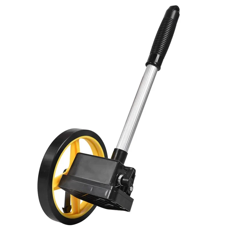 Professional Lightweight Distance Measuring Wheel Featuring Smooth Rolling Design And Rock Solid Precision Built Tough For Construction Crews Tracks Long Yardage Up To Nine Thousand Nine Hundred Ninety Nine Meters Without Breaking A Sweat