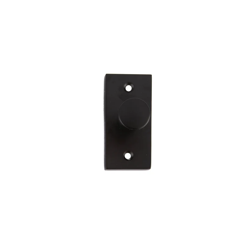 Bouton rectangulaire finition noire idéal pour meubles et armoires de 65 x 30 mm