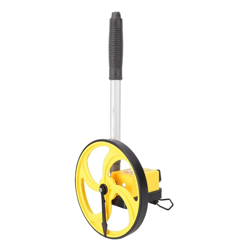 Badass 8 Inch Digital Measuring Wheel With Telescopic Handle Adjustable Reach Smooth Operation One Touch Reset Reinforced Pole Tpr Tire For Garden And Construction
