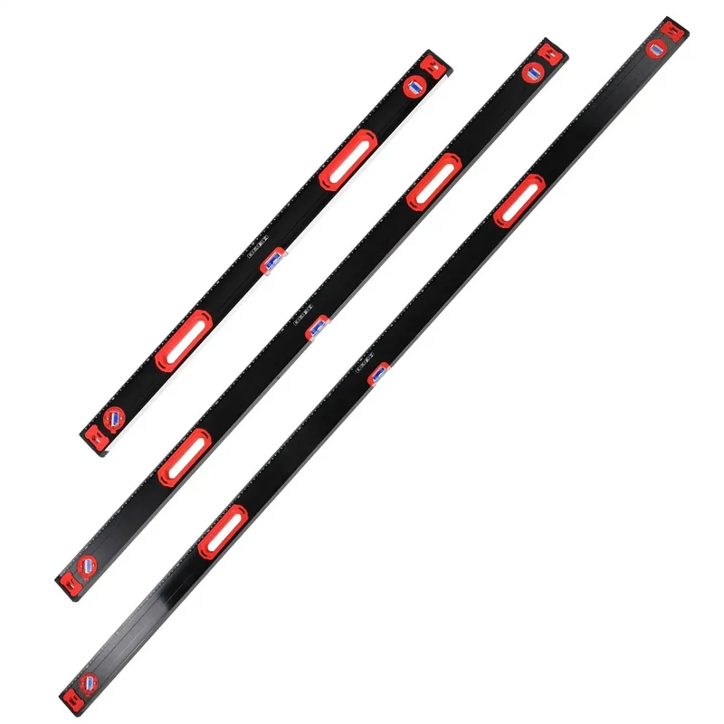 Top Shelf Aluminum Spirit Level Kit With Three Heavy Duty Bubble Levels In 40 60 And 80 Inch Lengths Built Tough For Framing Tiling Drywall And Real World Handyman Jobs