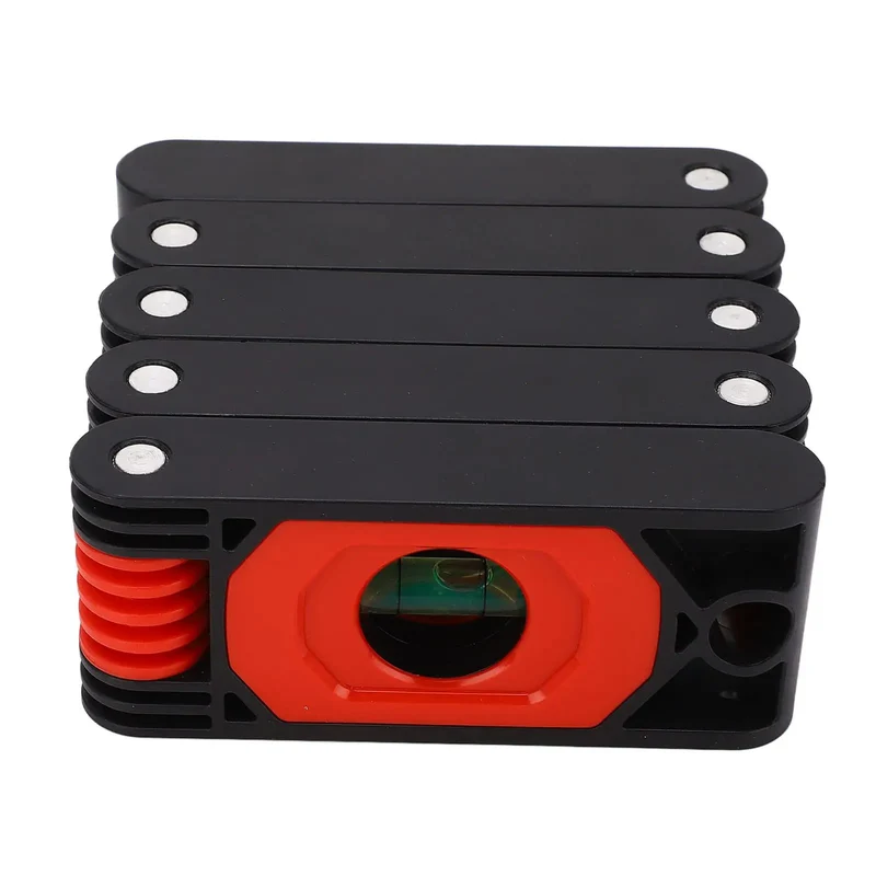 Heavy Duty Foldable Spirit Level With Strong Magnets And Four Clear Bubble Vials For Dead Nuts Accurate Layouts On Wood Framing And Tile Works Rock Solid Build Hella Easy To Store For Handyman Crews And DIY Gurus