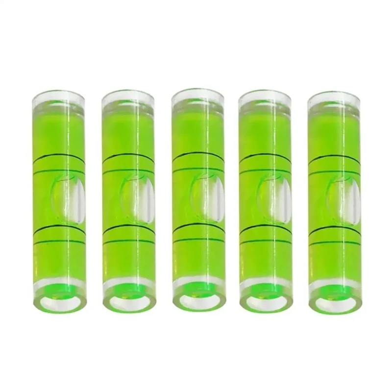 5 Pack Hella Precise Strip Bubble Level Vials For Pro Leveling Jobs Spirit Level Beads With Bright Green Liquid Crystal Clear Sight Rectangular Cylindrical Styles Large Size Essential Toolkit For Any Real Deal Builder Or DIY Wrencher