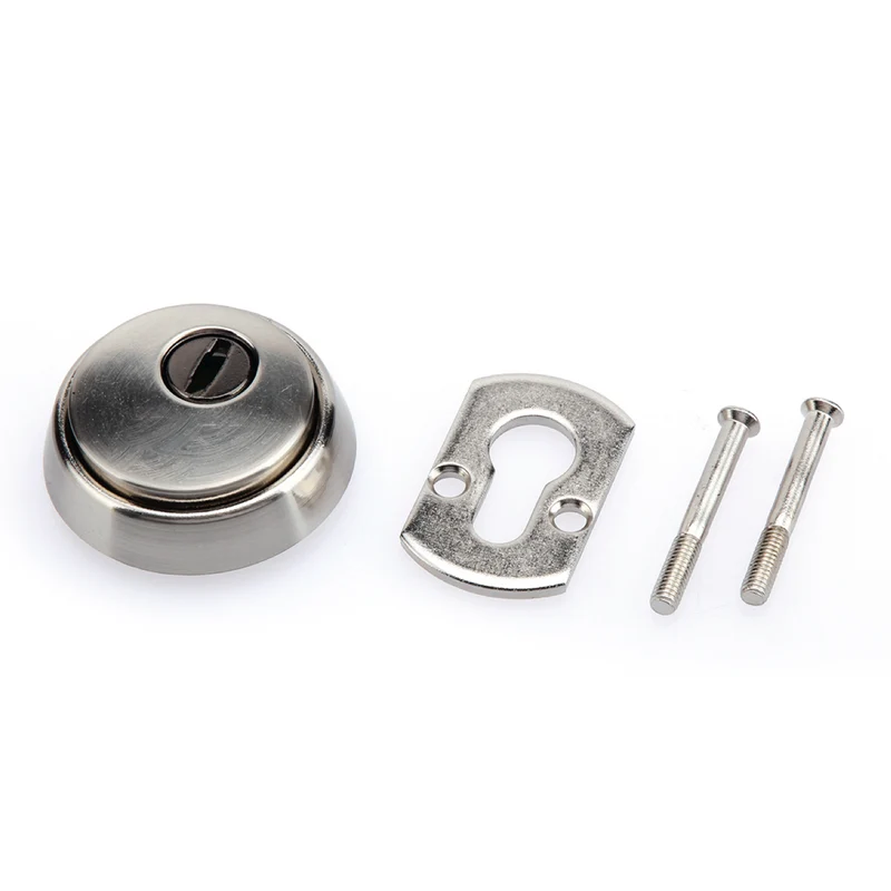 Bouclier de sécurité nickelé pour porte d'entrée