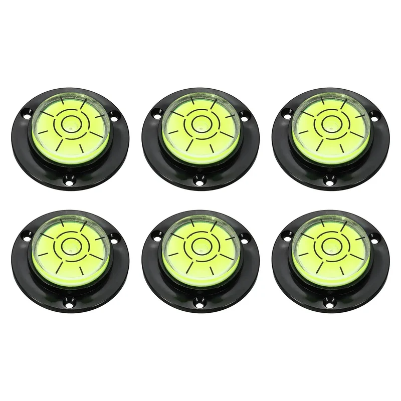 Boss Level Precision Round Bubble Level Six Piece Kit Hella Tough Clear Acrylic With Integrated Screw Mounts Drop Resistant Pro Gear For Workbenches And Tools Slick Site Ready Calibrator
