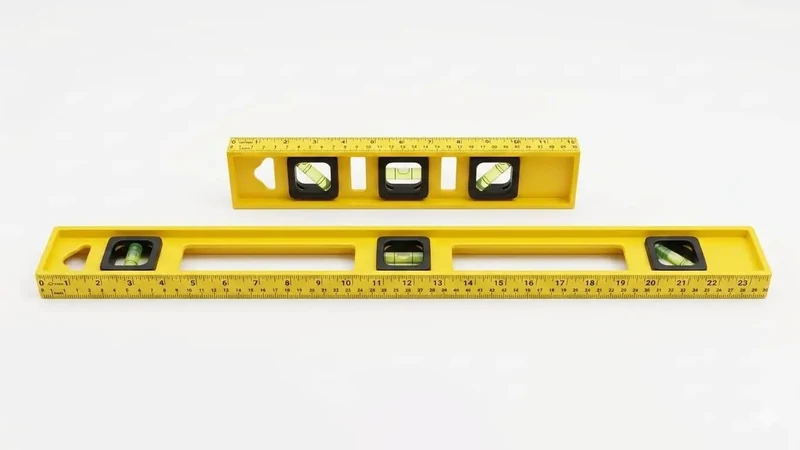 Pro Grade Two Piece Spirit Level Tool Set In Tough Yellow With Dual Bubble Vials For Rock Solid Horizontal And Vertical Measurements On Every Single Job
