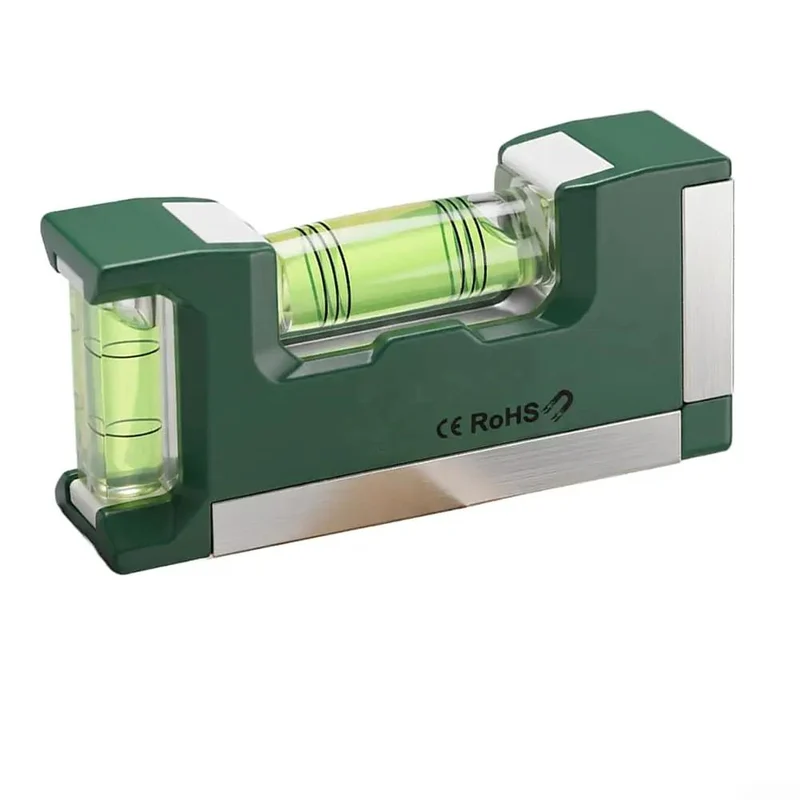 Compact Magnetic Bubble Level With Dual Glowing Vials Dead Straight Readings For Woodworking Plumbing And Metal Tasks Slick Aluminum Body No Fuss Mounting Heavy Duty Grip That Holds Tight