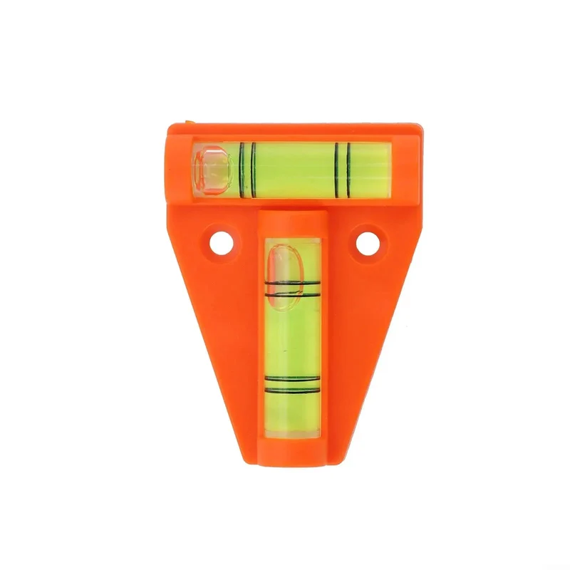 Badass Orange T-Shaped Two-Way Bubble Level For Camper And Motorhome Rig With Glowing Fluorescent Vial For Quick Level Checks And Wall Mount Install Perfect For Overland Adventures And Van Life