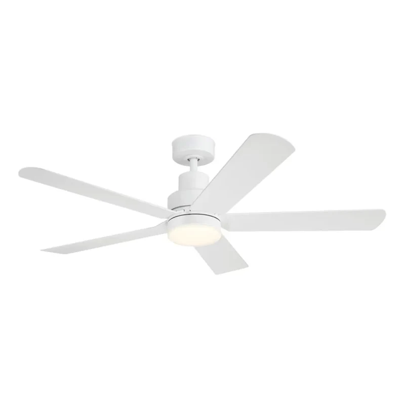 Sleek 52 Inch Matte White Ceiling Fan With Down Rod Brings Top Shelf Airflow To Your Home Ideal For Patios And Living Rooms With A No Sweat Quick Install Setup