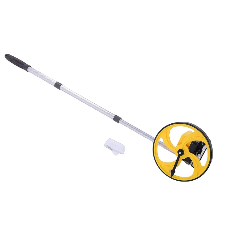 Heavy Duty 8 Inch Telescopic Measuring Wheel With Adjustable Aluminum Pole And Grip TPR Wheel For Construction And Yard Work That Cuts Through Tasks Fast And Delivers Right On The Money Length Metrics Every Single Shift