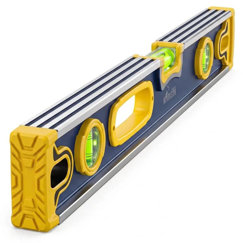 80 Inch Non Magnetic Heavy Duty Aluminum Spirit Level With True Flat Base And Premium Optical Vials For Absolute Precision And Indestructible Frame Featuring Lifetime Accuracy Guarantee And Uv Protection For Contractors Who Want The Badass Edge