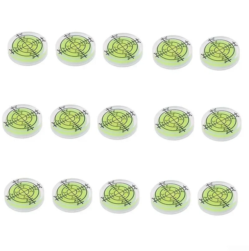 15 Pack 32Mm Round Acrylic Bubble Levels Delivering Straight Up Precision With Smooth Spirit Gauge Inserts Built Tough For Day To Day Measurements And Quick Job Site Fixes