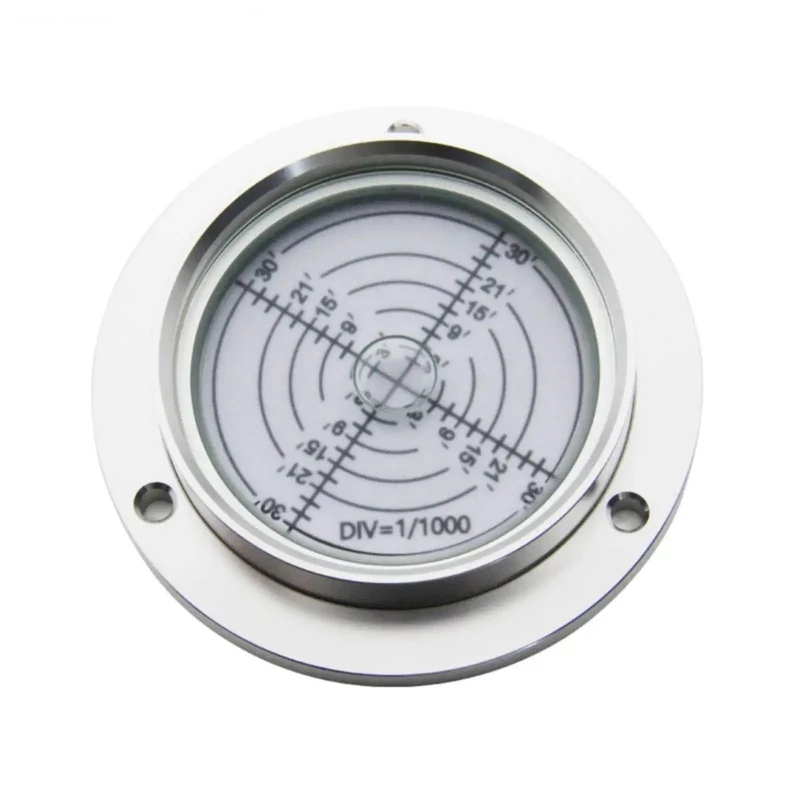 Straight Up Precision Tight Fit Flange Mounted Spirit Level With Degree Markings And Concentric Circle Vials For Machinery Alignment Crane Setup Heavy Duty Rigging Rock Solid Eighty Millimeter