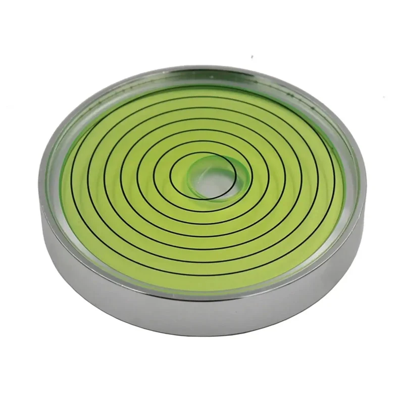 Heavy Duty Metal Round Spirit Level Featuring A Crisp Green Bubble Vial For Spot On Horizontal Alignment And Knockout Accuracy Every Single Time You Need It Done Right
