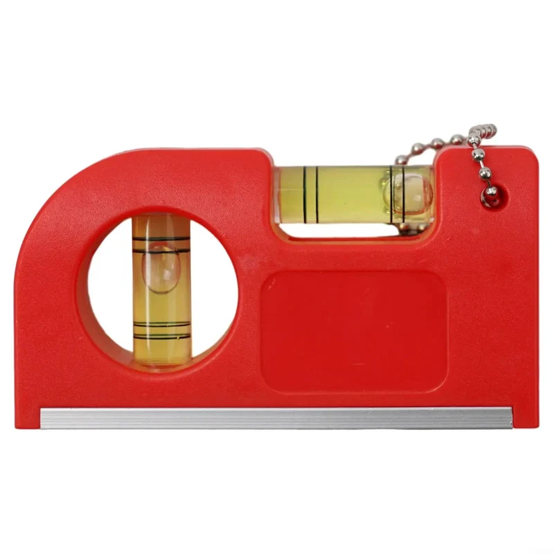 Magnetic Pocket Spirit Level With Strong Magnet And Chain Hook For Precise Horizontal Vertical Diagonal Checks Durable Molded Casing Job Site Ready Tool For Construction And Diy Projects Hang Anywhere Pocket Sized Powerhouse