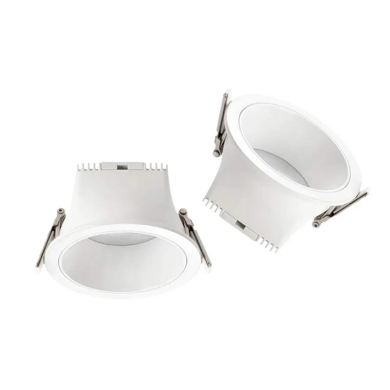 Two Pack Led Recessed Downlight With Baffle Trim Retrofit Ceiling Light White Aluminum Housing Zero Hassle Easy Install Hella Bright Output Slick Modern Design Perfect For Every Room