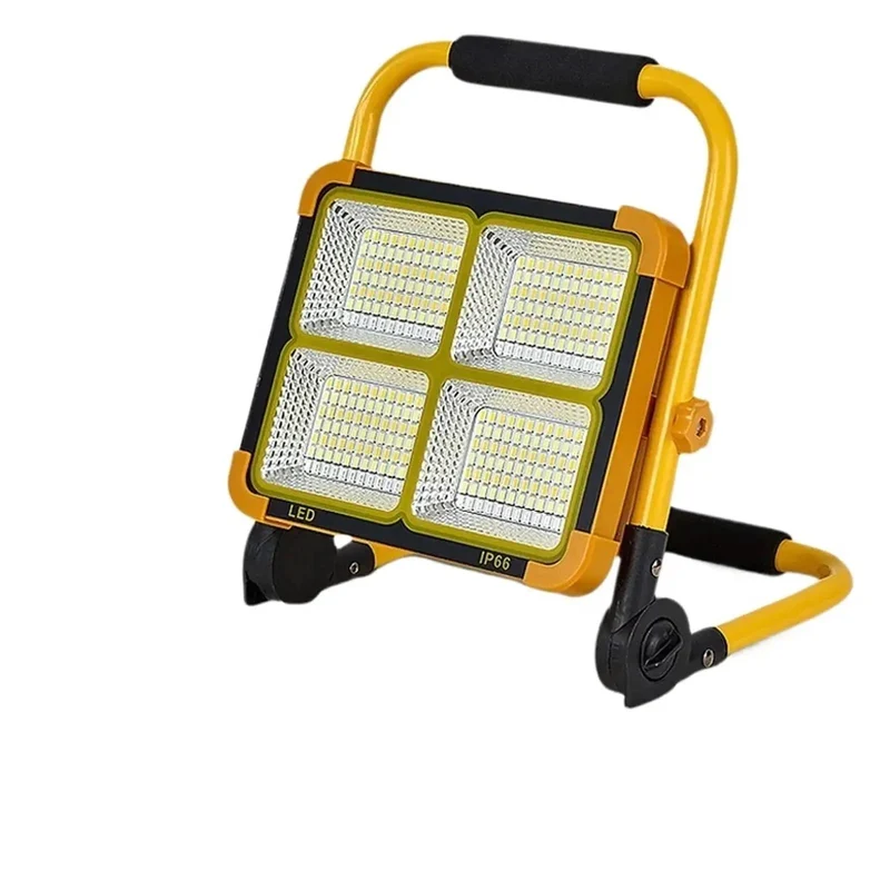 Heavy Duty Solar Flood Light 2000W Portable LED Spotlight Rechargeable Aluminum Projector Light Rock Solid Build For Yard Party Setup Court Area Warehouse Zero Hassle Installation All Weather Resistance Top Tier Brightness