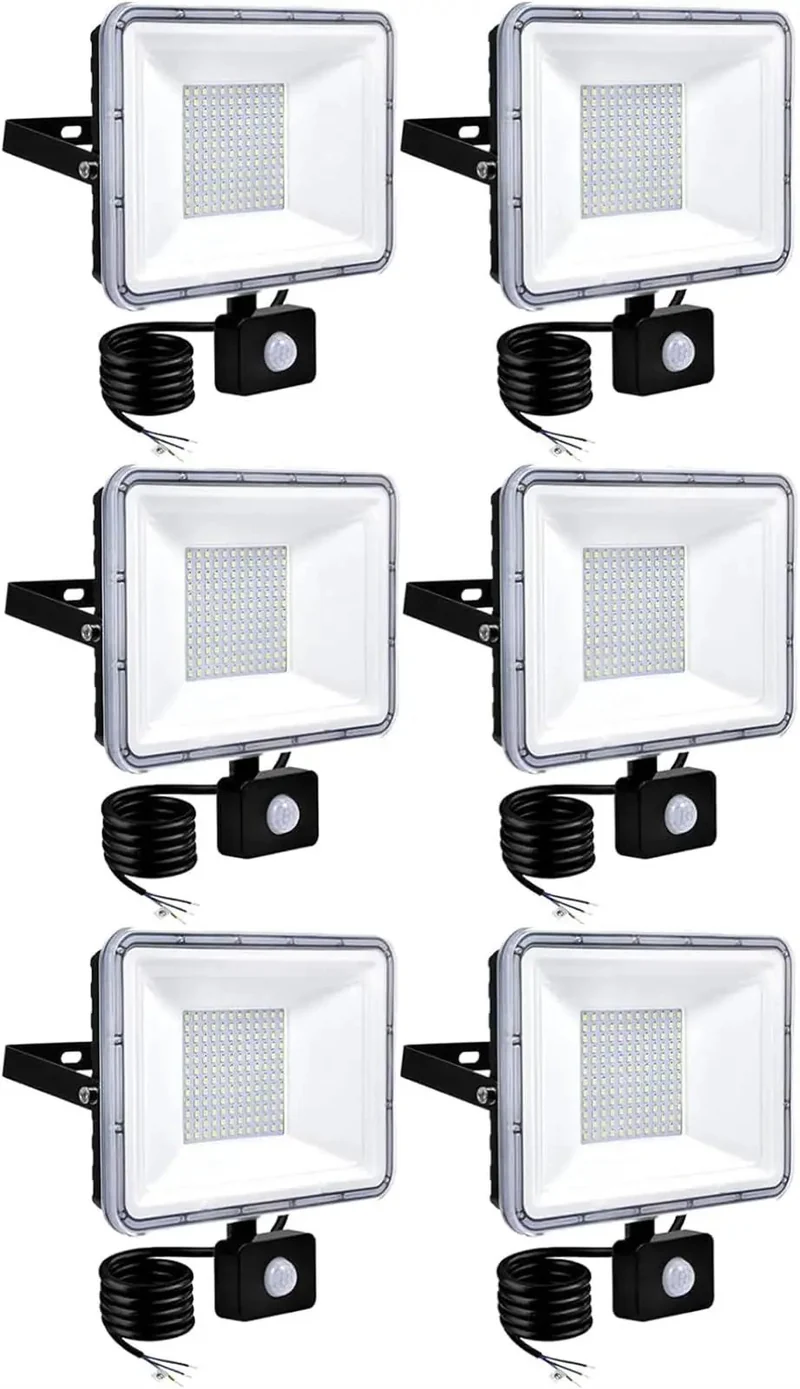 Rugged Workhorse Led Flood Light With Integrated Motion Sensor Daylight White 6500K Outdoor Indoor Security Spotlight For Garage Yard Parking Lot And Warehouse Built To Handle Anything You Throw At It